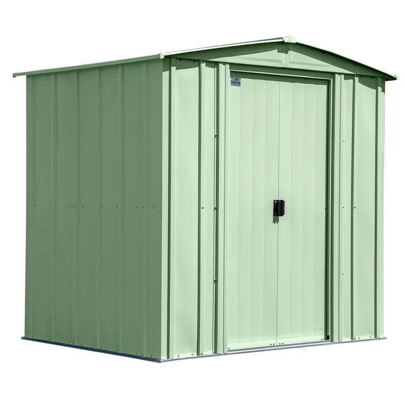 6 ft. x 5 ft. Sage Green Galvanized Steel Storage Shed