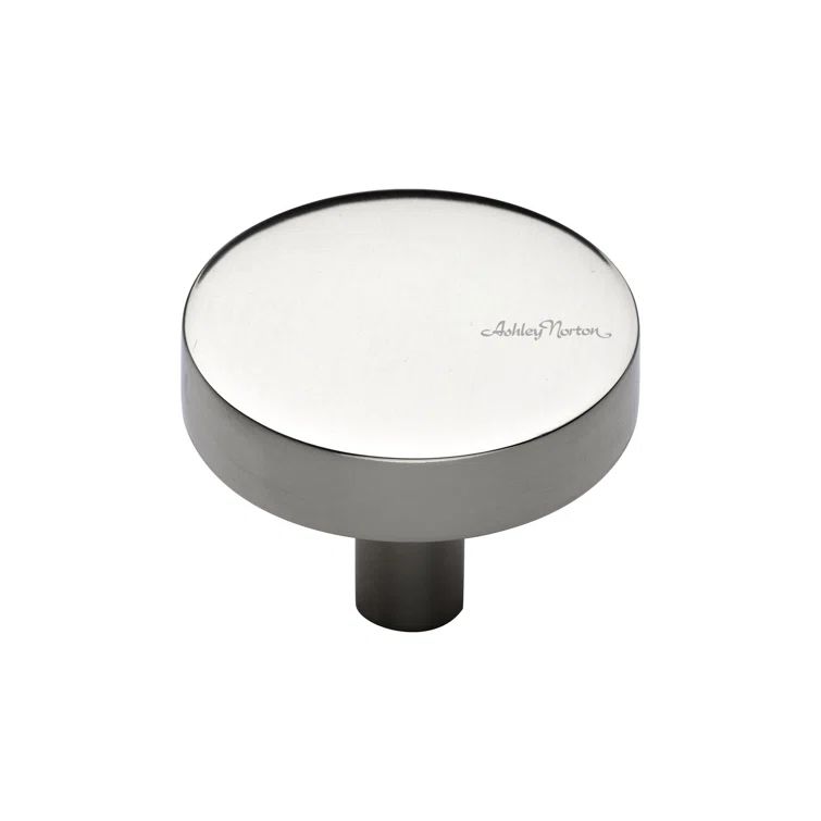 Polished Chrome Round Cabinet Knob with Mounting Hardware