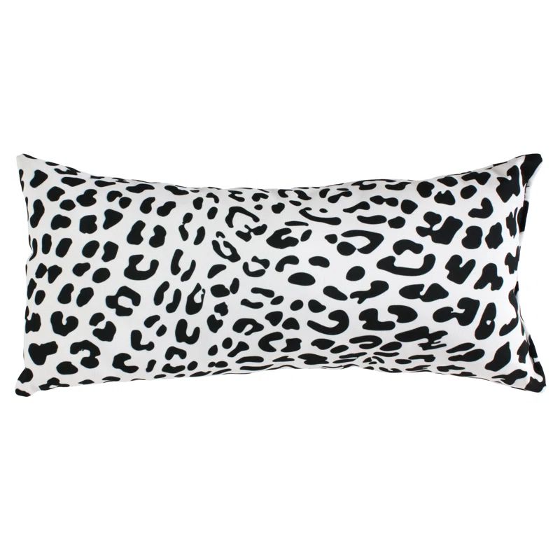 Snow Leopard Print Polyester Decorative Throw Pillow