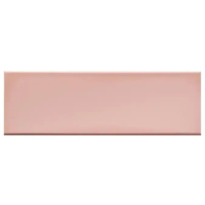 Abbey Road Pink Polished Porcelain Rectangular Wall Tile