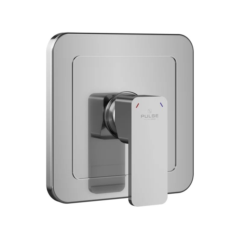 Chrome Wall-Mounted Pressure Balance Valve with Lever Handle