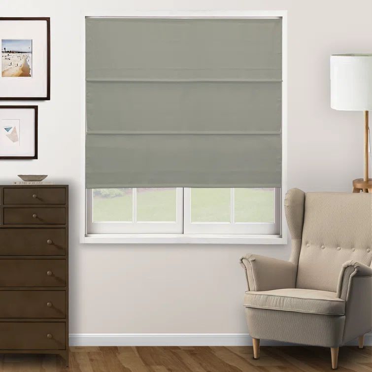 Ridgewood Sage Cordless Fabric Blackout Roman Shade 29" x 72"