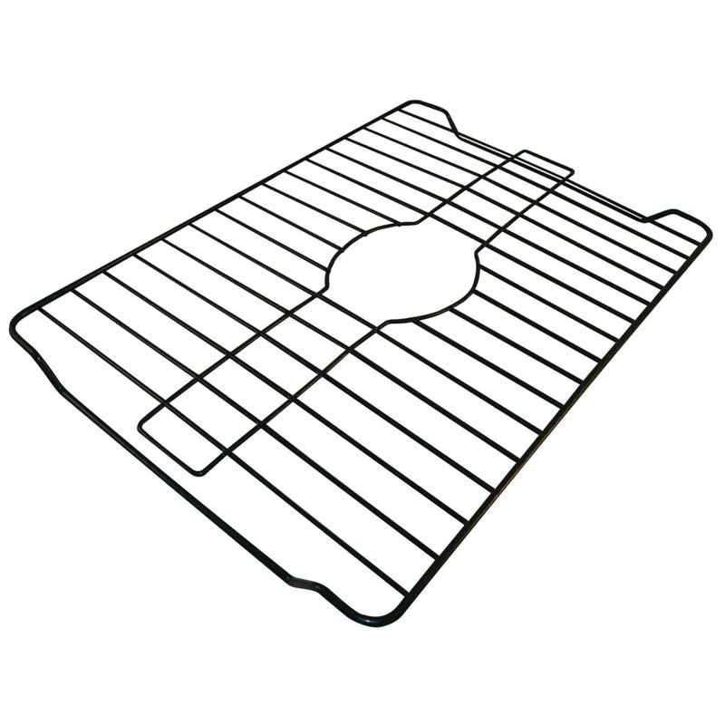 Black Coated Steel Over Sink Dish Rack with Center Opening
