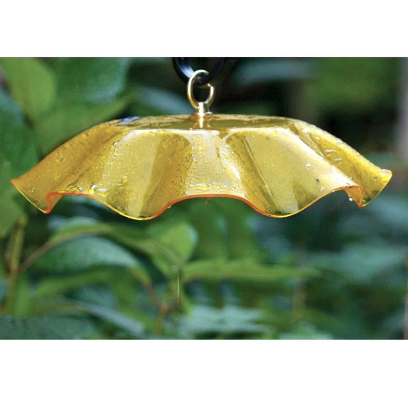 Yellow Translucent Acrylic Weather Guard for Bird Feeders