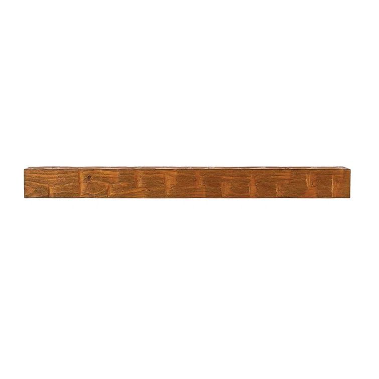 Bodie 72" Chestnut Hand-Distressed Wooden Mantel Shelf