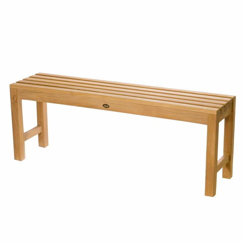 Elegant Teak Spa Shower Bench with Safety Design