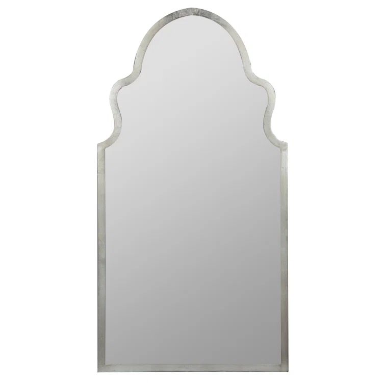 Leighton Arched Silver Leaf Grand Wall Mirror
