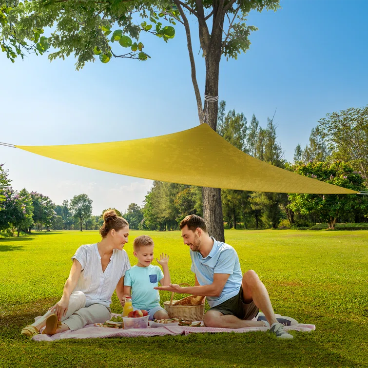 Yellow Triangle Outdoor Sun Shade Sail with UV Protection