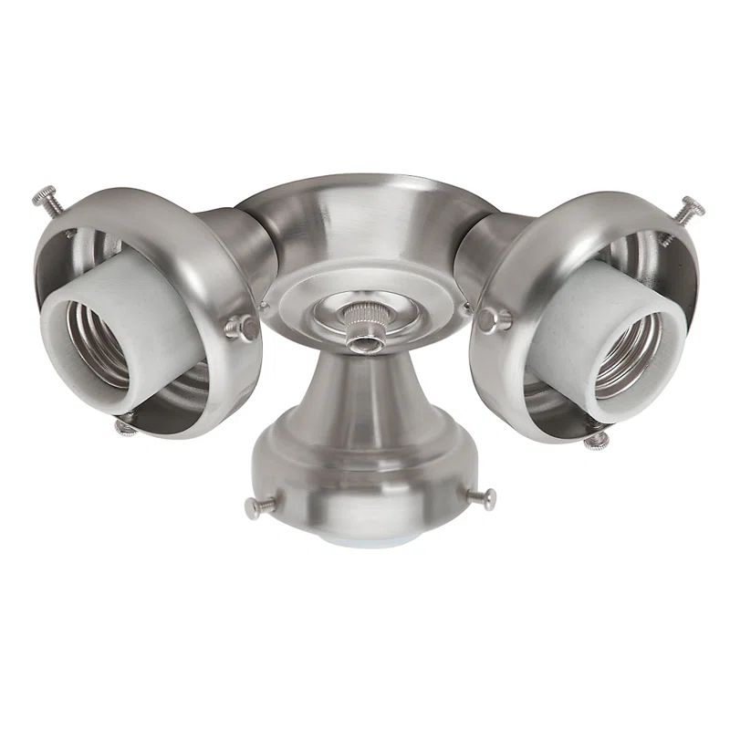 Hunter Brushed Nickel 3-Light Ceiling Fan Fitter Kit
