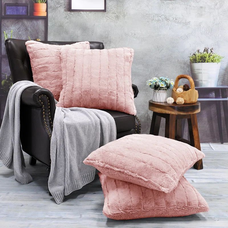 Home Soft Things Super Mink Pillow Cover (Set of 4)