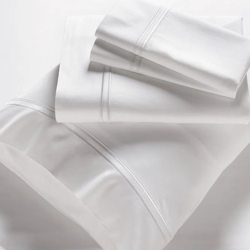 Full White Bamboo Cotton Sateen Sheet Set