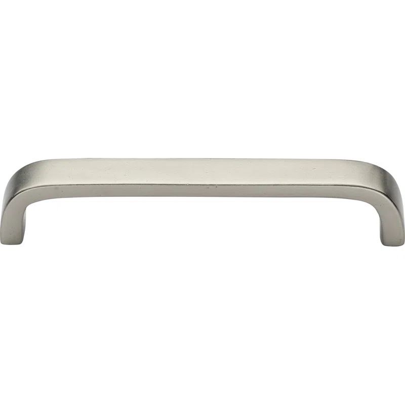 Modern White Bronze Wide Arc Cabinet Pull with Mounting Hardware