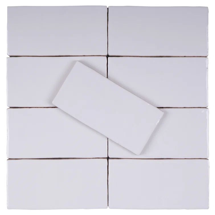 White Glossy 3x6 Ceramic Subway Wall Tile