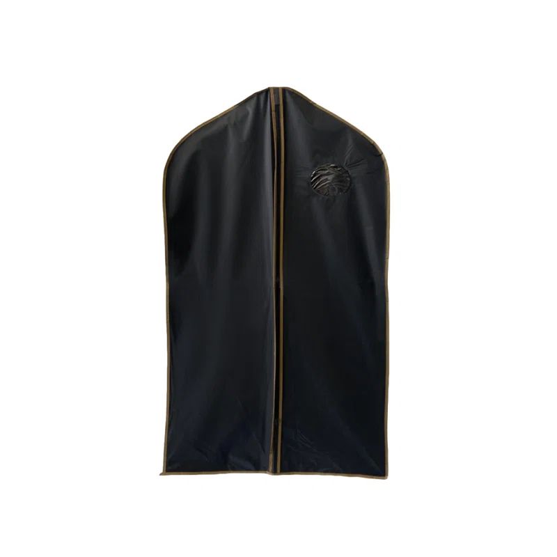 Dark Black Vinyl Zipper Garment Bag 40" H x 24" W