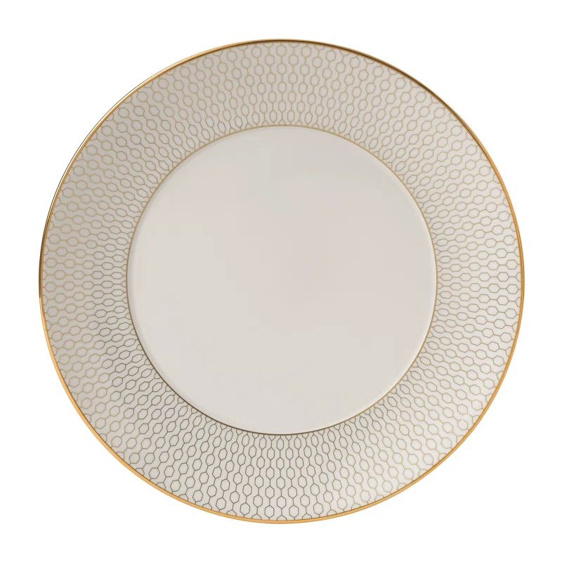 Gio Gold 8" Porcelain Salad Plate with Geometric Pattern