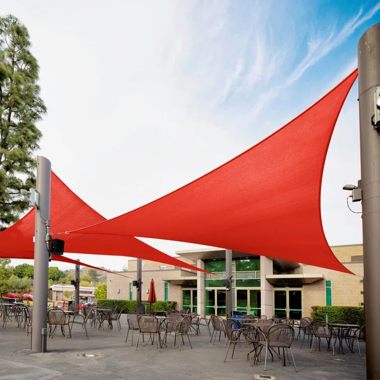 10 ft. Red Triangle Sun Shade Sail Canopy Fabric