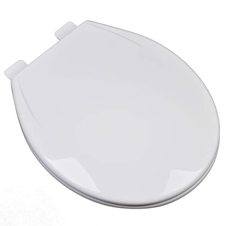White Round Slow Close Polypropylene Toilet Seat with Adjustable Hinge