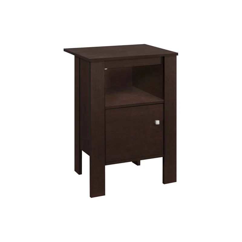 Espresso Contemporary Rectangular Accent Table with Storage
