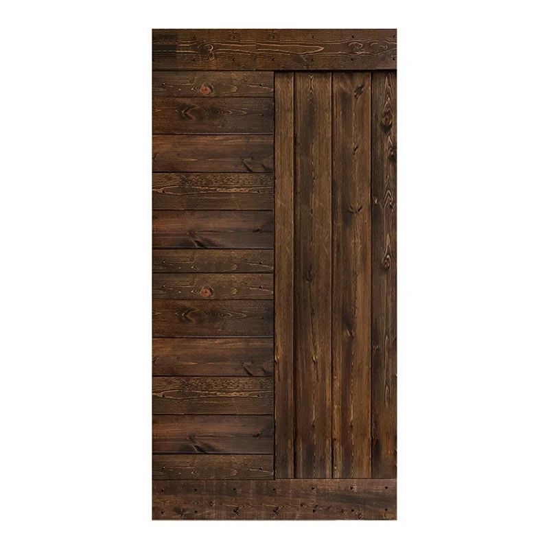 Kona Coffee Solid Wood Modern Barn Door Slab, 42" x 84"