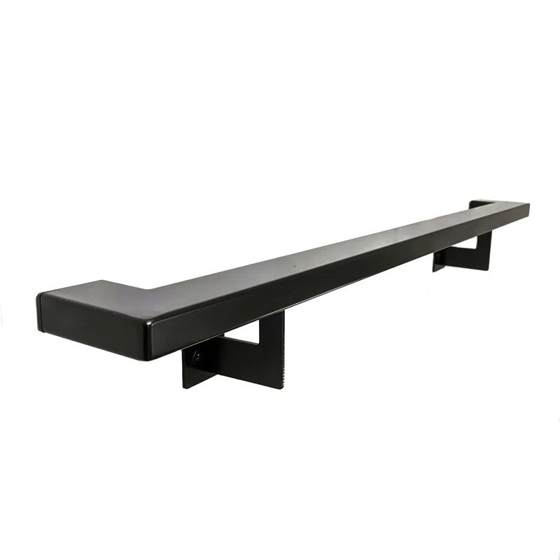 Urban Contemporary Black Powder Coated Aluminum Handrail, 3 Foot
