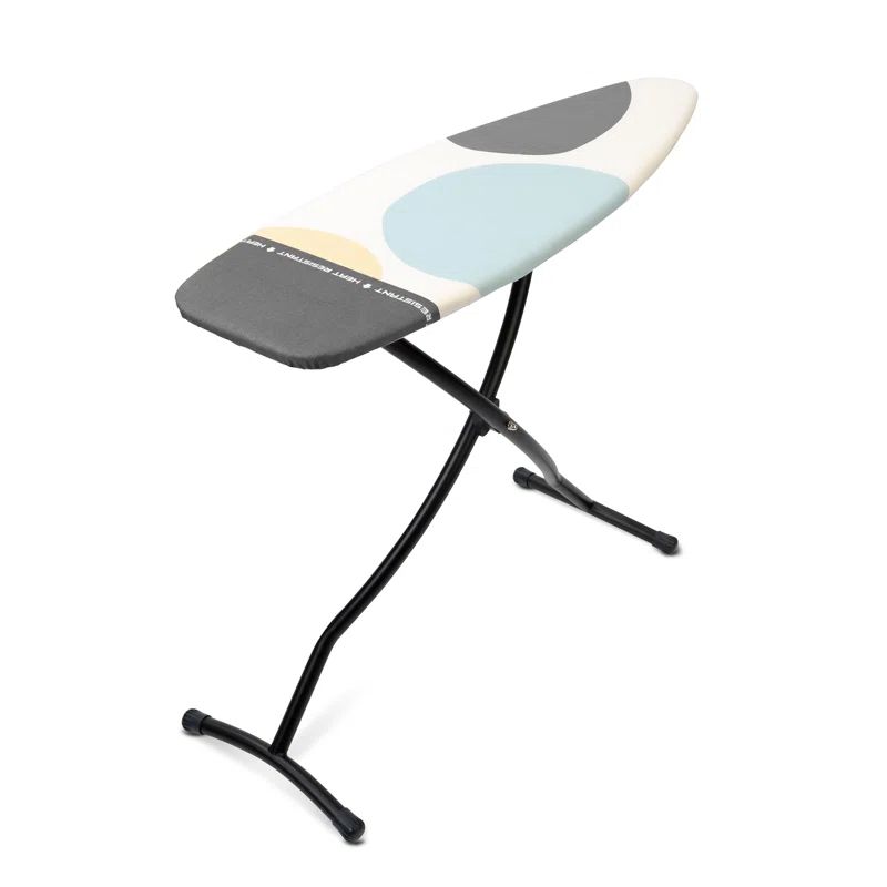 Brabantia XL Ironing Board with Spring Bubbles Cover and Black Frame
