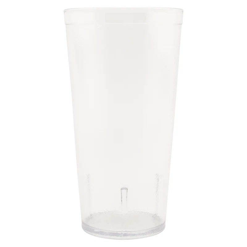Clear Heavy-Duty Plastic 24 Ounce Restaurant Tumblers, Set of 4