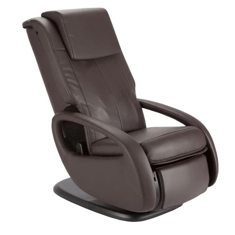 Espresso Faux Leather Swivel Massage Chair with FlexGlide Technology