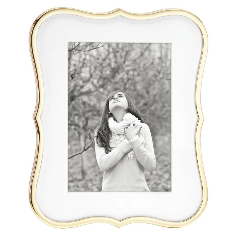 Gold-Plated Abstract Shaped 5x7 Free-Standing Photo Frame