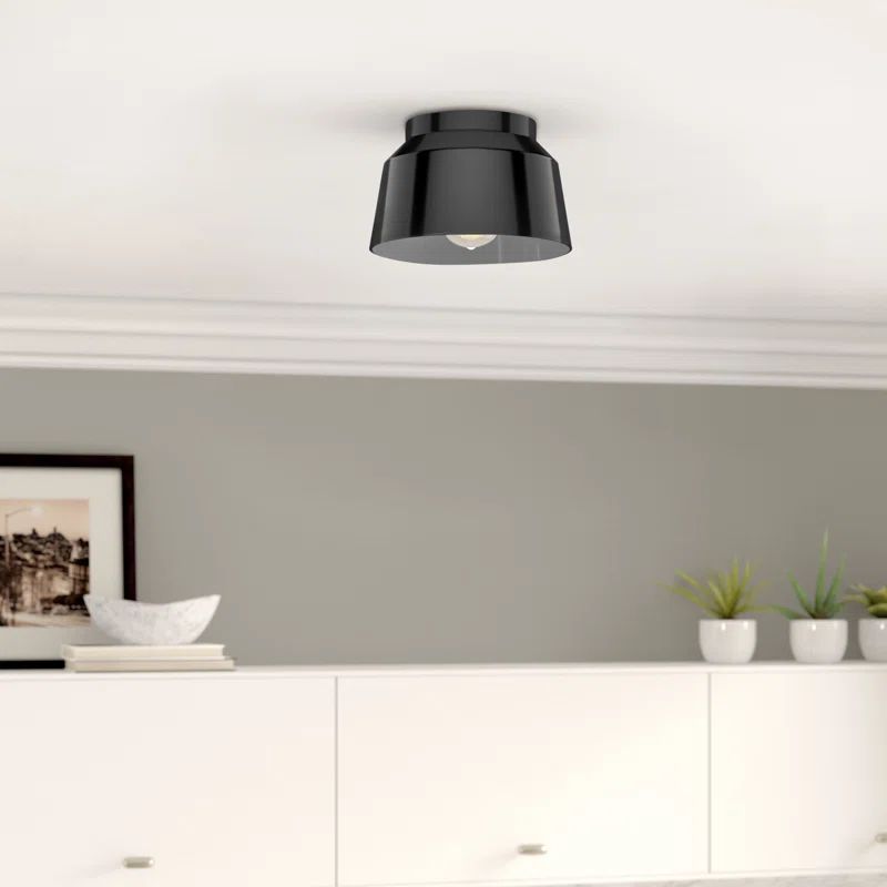 Matte Black Aluminum 11.5" LED Flush Mount Light