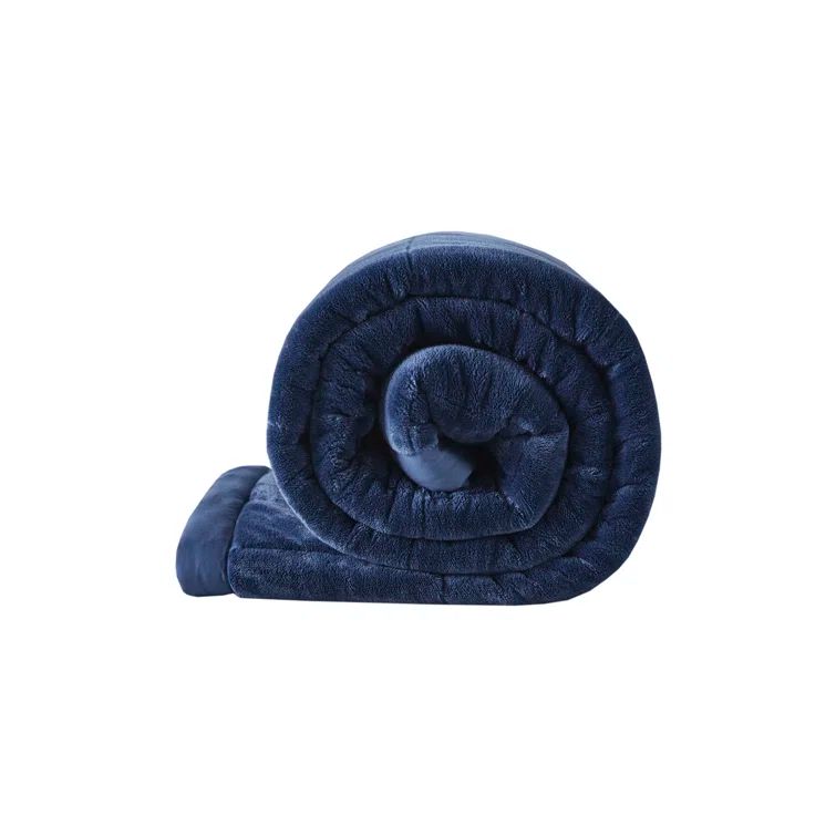 Navy Twin Reversible Down Alternative Blanket