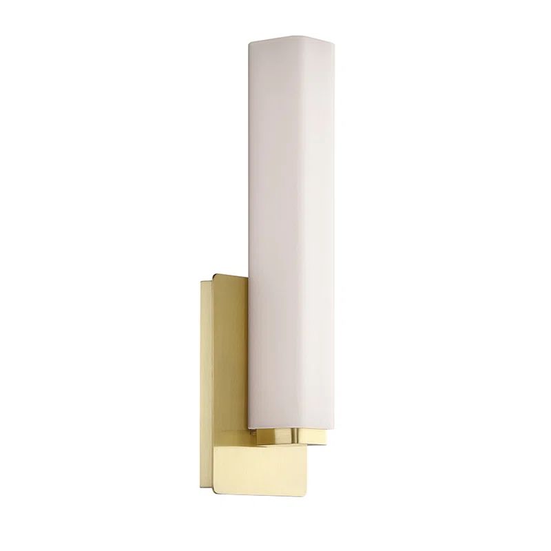 Brushed Brass and Opal Glass LED Wall Sconce