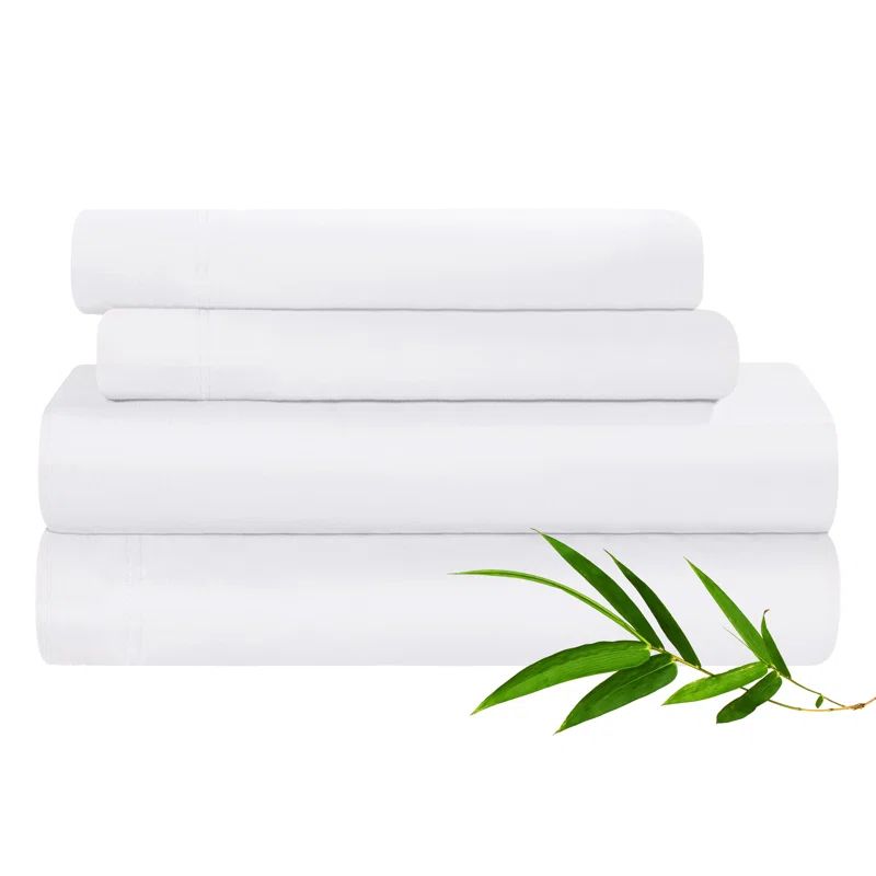 White Queen Organic Bamboo Cotton Deep Pocket Sheet Set