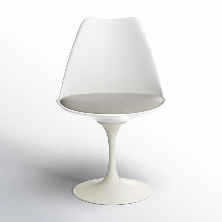 Odyssey 32" Black Metal Swivel Side Chair with Polycotton Cushion