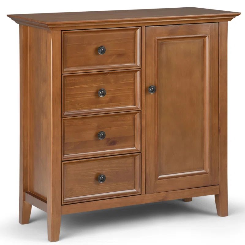 Amherst Transitional Medium Storage Cabinet with Adjustable Shelves in Light Golden Brown