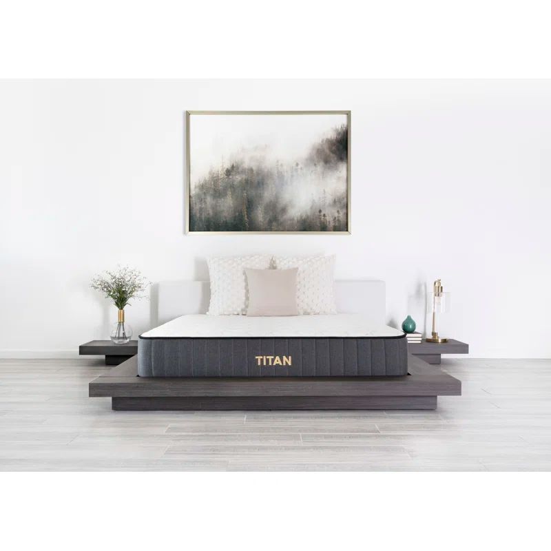 Titan 13" Black Full Pillowtop Innerspring Mattress with Cooling Cover