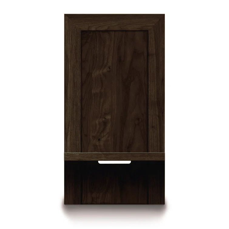 Weathered Steel Smoke Cherry Solid Wood Floating Nightstand