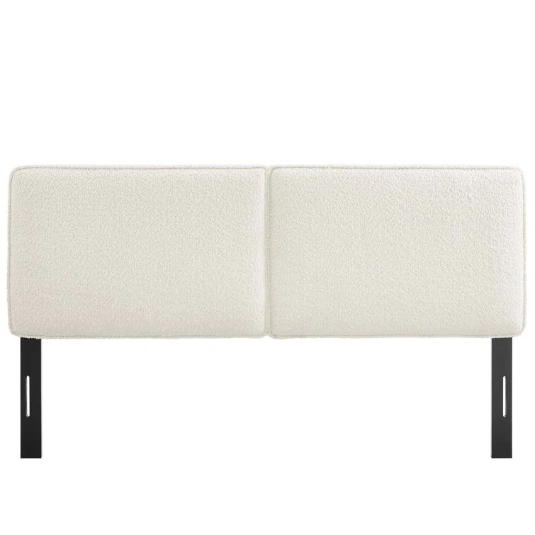 Lindee Cream Boucle Fabric Upholstered Queen Headboard