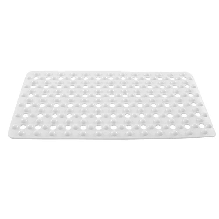 White Non-Slip Bubble Texture PVC Bath Mat