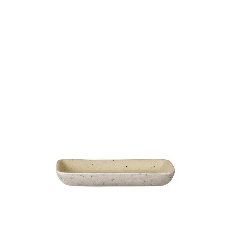 Sablo Yellow Ceramic Stoneware Appetizer Plates, Set of 4