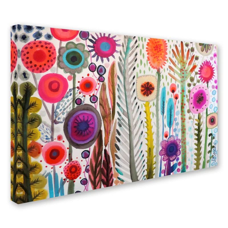 Sylvie Demers Colorful Abstract Floral Canvas Art, 22'' x 32''