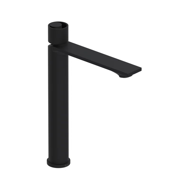 Modern Eclissi 12'' Matte Black Brass Bathroom Faucet