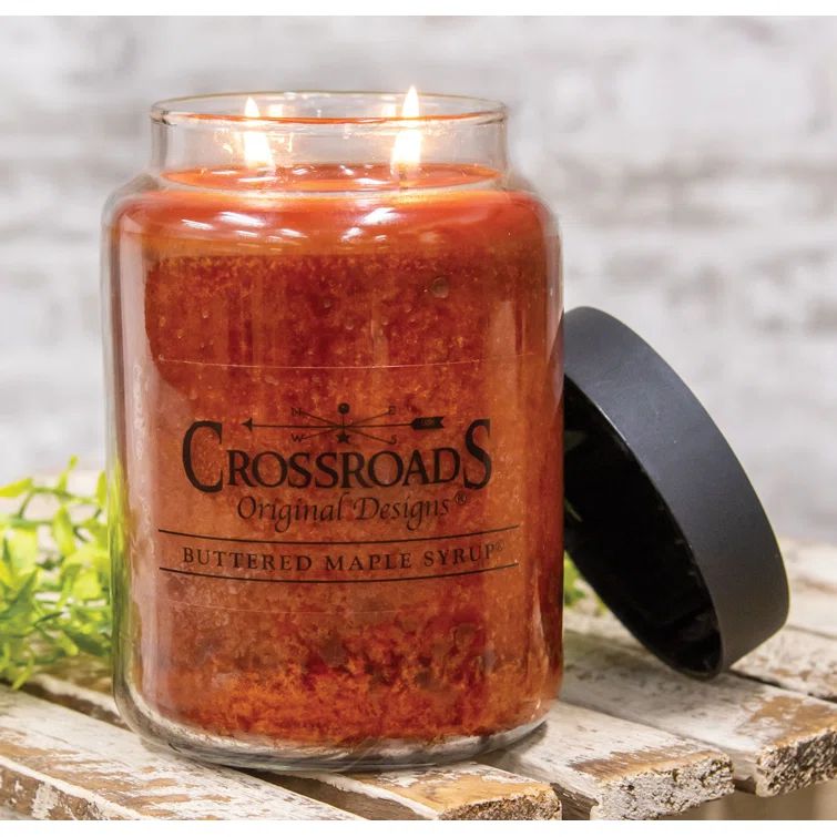 Buttered Maple Syrup Scented Flameless Jar Candle - 26 oz