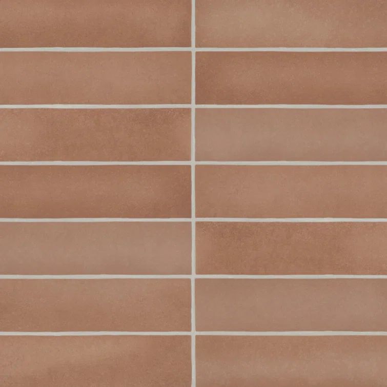Makoto 2.5" x 10" Umi Terracotta Ceramic Wall Tile