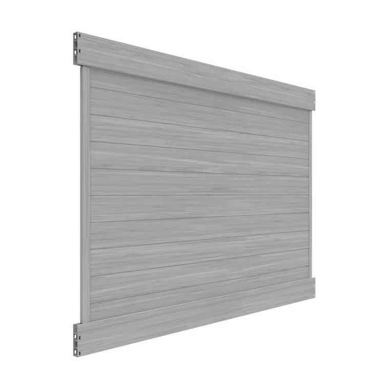 Driftwood Gray Vinyl Privacy Fence Panel Kit, 6 ft. x 8 ft.