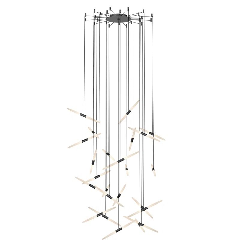 Ballet 48.5'' Satin Black Modern LED Cluster Pendant
