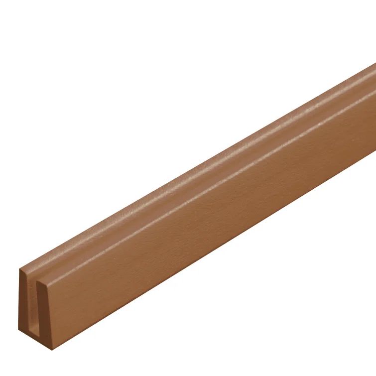 Sierra Cedar Brown Vinyl Lattice Cap Moulding, 4 ft