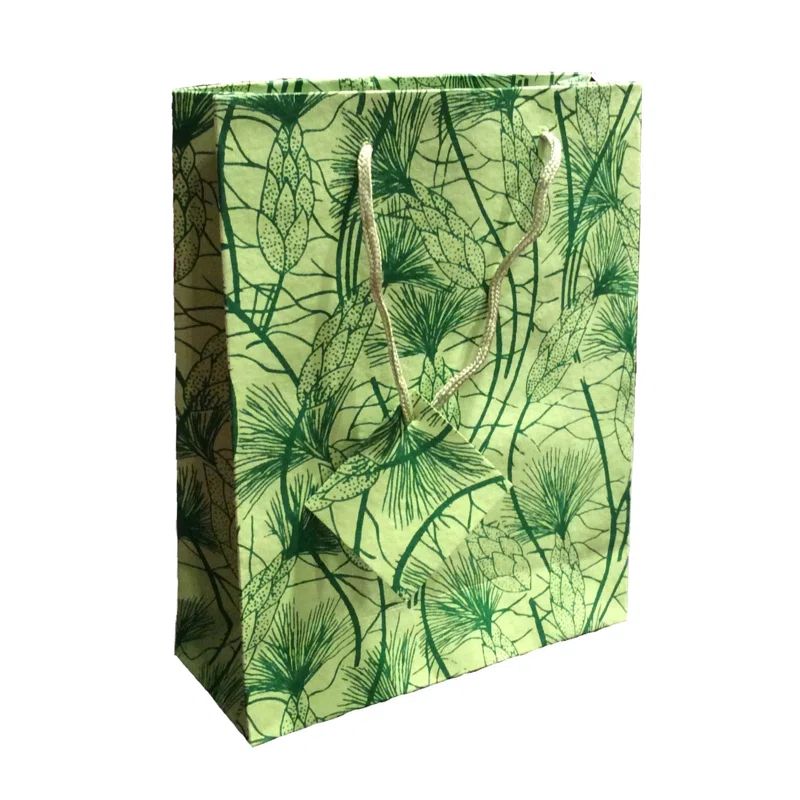 Green Recycled Cotton Eco-Friendly Gift Bags Set of 6