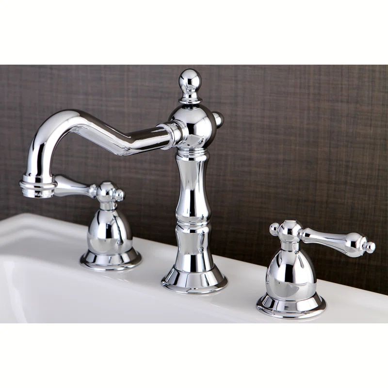 Heritage Brushed Nickel 8-inch Widespread Bathroom Faucet