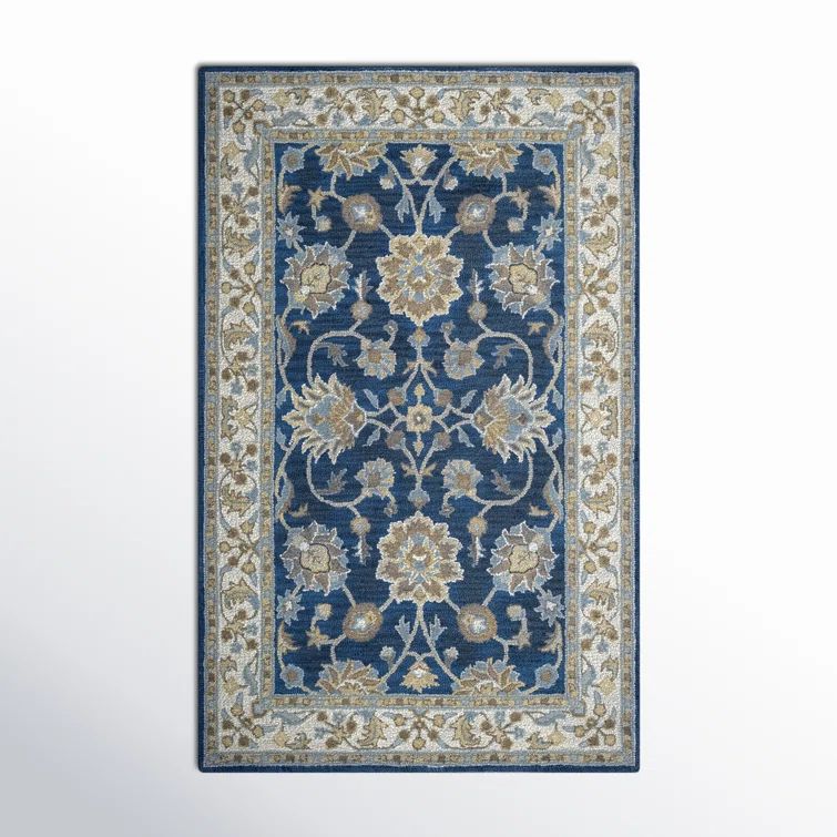 Ashlyn Traditional Oriental Hand-Tufted Wool Rug 8' x 10' - Blue