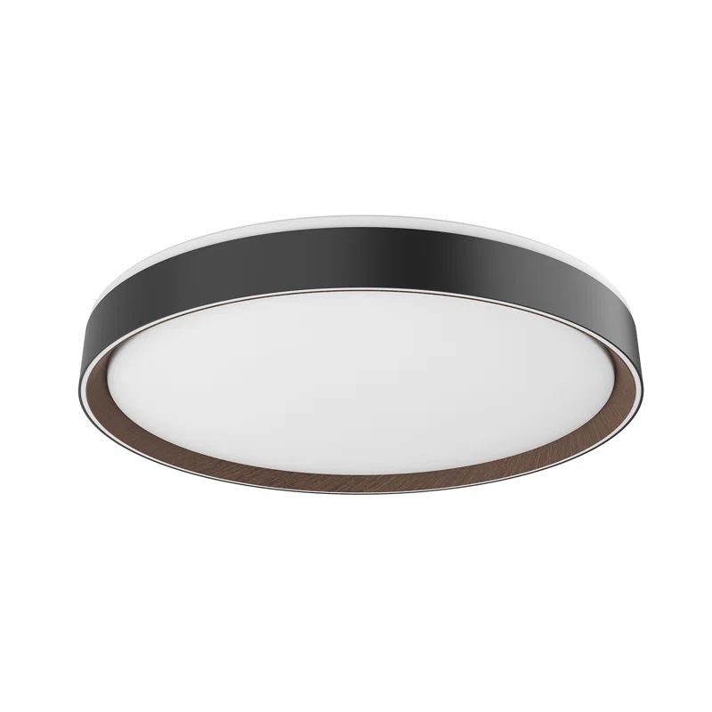 Essex Black and Walnut LED Flush Mount Light
